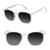 Óculos De Sol Feminino Hexagonal Masculino Moda Casual Retro Transparente