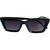 Óculos De Sol Feminino Lila Quadrado Grande Luxo Blogueira Original Proteção UV Tendencia Verão 2024 Preto