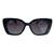 Óculos De Sol Feminino Naty Quadrado Grande Original Proteção UV Luxo Lê Belle Preto