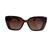Óculos De Sol Feminino Naty Quadrado Grande Original Proteção UV Luxo Lê Belle Marrom