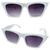 Óculos De Sol Feminino Olho de Gato Cat Eye Gatinho Armação Quadrada Retro Vintage Com Proteção Uv400 MD-10 Branco