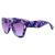 Oculos de Sol Feminino Quadrado Gateado Oversized Acetato Mackage - Flowers - Multicolorido Multicolorido