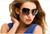 Óculos De Sol Feminino Reis Com Proteção Uv400 Marrom