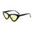 Óculos de Sol Formato Gatinho Lentes com Proteção UV400 Amarelo