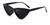 Óculos de Sol Formato Gatinho Lentes com Proteção UV400 Preto