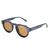Óculos De Sol Hexagonal Feminino Lentes Uv400 Com Estojo Cinza