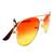 Óculos de Sol Infantil Aviador Original WAS UV400 Laranja, Amarelo lacinho