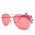 Óculos de Sol Infantil Aviador Original WAS UV400 Rosa lacinho