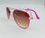 Óculos de Sol Infantil Aviador Original WAS UV400 Marron rosa chiclete