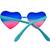 Óculos de Sol Infantil Coração Sextavado UV400 Rosa com azul