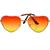 Óculos de Sol Infantil Coração Sextavado UV400 Laranja, Amarelo