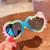 Óculos de Sol Infantil Feminino Coração rosa, Verde, Azul