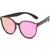 Óculos De Sol Infantil Flexível Gatinho Polarizado Uv400 8, Preto, Lente rosa