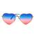 Óculos de Sol Infantil Formato Coração Original WAS UV400 Rosa com azul
