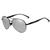 Óculos De Sol Kingseven Aviador Masculino Polarizado UV400 4, Preto, Lente prata