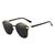 Óculos de Sol Kingseven Polarizado e com Proteção UV400 Moderno Preto