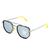 Óculos de Sol Masculino e Feminino Hexagonal Linha Premium Lançamento Proteção UV400 Envio Imediato Prata amarelo lente espelhado