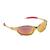 Óculos de Sol Masculino e Feminino Juliet Romeo Double XX Lentes Proteção UV400 Acompanha Case  Dourado lente vermelho