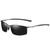 Óculos de Sol Masculino Metal Aoron Polarizado Proteção Uv400 Cinza escuro