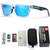 Óculos De Sol Polarizado Proteção Uv400 4kdeam Kit Completo 1, Transparente, Lente azul