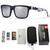 Óculos De Sol Polarizado Proteção Uv400 4kdeam Kit Completo 4, Haste branca, Lente cinza