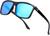 Óculos De Sol Quadrado Lentes com Proteção Uv400 Moderno Azul céu