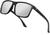 Óculos De Sol Quadrado Lentes com Proteção Uv400 Moderno Prateado