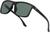 Óculos De Sol Quadrado Lentes com Proteção Uv400 Moderno Verde oscuro