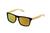 Óculos De Sol Quadrado Masculino Feminino Amadeirado Polarizado Dourado