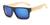 Óculos De Sol Quadrado Unissex Com Haste De Madeira Azul escuro