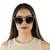Óculos de Sol Redondo Gatinho Proteção UV400 Acompanha Case Envio Imediato Nude