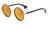 Óculos de Sol Redondo Unissex Moderno Com Proteção Uv400 Dourado
