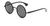 Óculos de Sol Redondo Unissex Moderno Com Proteção Uv400 Preto