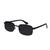 Óculos de Sol Unissex Retro Lupinha Varias Cores Proteção UV400 Envio Imediato Preto preto