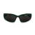 Óculos de sol y2k esportivo espelhado prateado colorido hype oval blogueira trap  ccl Verde