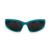 Óculos de sol y2k esportivo espelhado prateado colorido hype oval blogueira trap  ccl Azul