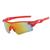 Óculos Esportivo Ciclismo Bike Corrida Casual Uv400 + Cores Vermelho com lente espelhada
