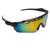 Óculos Esportivo Sol Bike Ciclismo Proteção Uv Sol Preto com a lente amarela