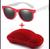 Óculos Infantil Flexível Polarizado com Proteção UV400 Anatômico - Versão Luxo Vermelho, Branco