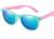 Óculos Infantil Flexível Polarizado com Proteção UV400 Anatômico - Versão Luxo Azul, Rosa espelhado