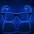 Oculos Led Neon Lente Clara Rave Balada Festa Casamento Com controle liga/Desliga Azul