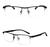Oculos Leitura Lente Progressiva Inteligente Liga Titäneo TR90 Preto, 2, 00