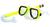 Óculos Mergulho Snorkel Infantil Juvenil Silicone Natação Amarelo