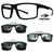 Oculos Mormaii Swap 5 6127 A14 Preto Fosco Com 3 Clipons Cinza, G15, Prata