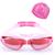 Óculos Natação Mergulho Piscina Lentes Transparentes Touca Rosa espelhado