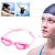 Óculos Natação UV Protetor Auricular Acoplado Antiembaçante  Rosa
