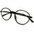Óculos P/ Grau Armação Feminina Transparente Moderno Preto