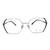 Óculos Para Grau Sensity Metal Geométrico Hexagonal Preto, Dourado