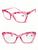 Óculos Para Leitura Com Grau Quadrado Gatinha 3D +1.75 até +4,00 Modelo Novo 8088 Rosa