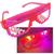 Óculos Pisca LED Aniversário Tema Farofa Tardizinha Tropical Noite de Brilho XM21312 Rosa